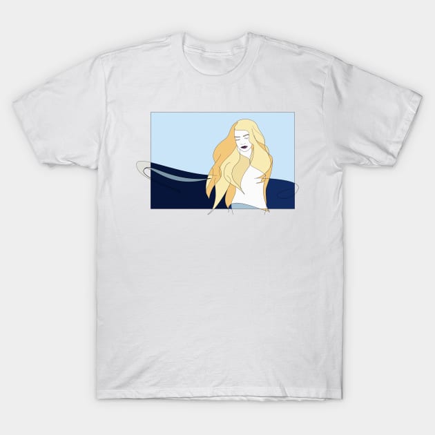 Naiades - Goddess of the Seas #woman #girl #beauty #fineart #popart #home #decor #fashion #buyart #artprint #minimal #drawing T-Shirt by Kirovair